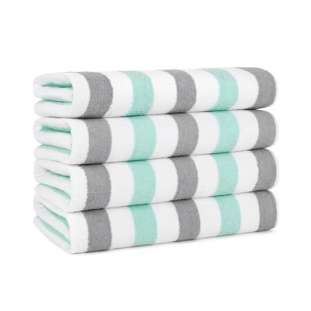 Monarch Brands Cabo Cabana Towels, Grey/Green, 24PK CABOCABANA-GY/GR-CS